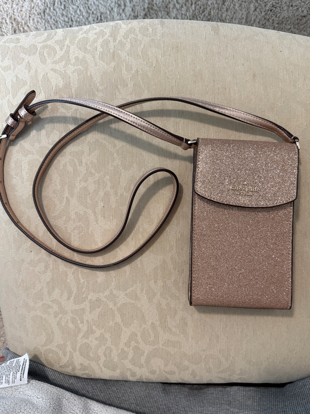 Kate Spade Tinsel Glitter phone crossbody bag